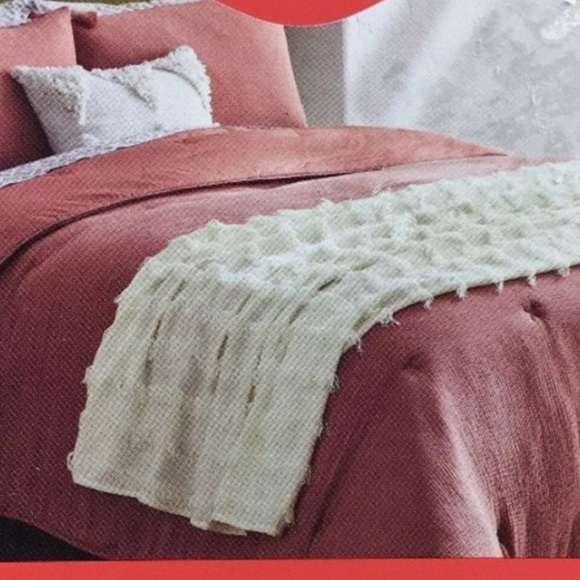 Opalhouse White fringed throw blanket, NWOT - Picture 1 of 3